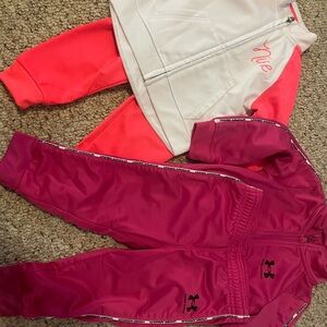 Under Armour Kids' Pink and Coral Jogger Set